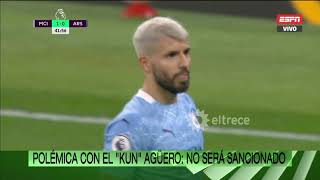 El Kun Agüero agarró a una jueza de línea y desató la polémica [upl. by Yma834]