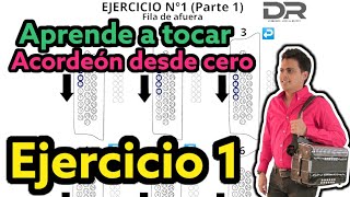 Ejercicio 1  Aprende a tocar acordeón desde cero  Diego Romero Acordeón [upl. by Dnalon]