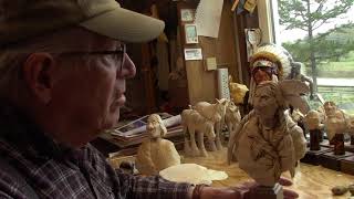 Carving A Native American Bust With Shield Part 4 [upl. by Grewitz]