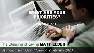 Haggai 1 115  What Are Your Priorities  Jesmond Parish  Sermon  Clayton TV [upl. by Etterb]