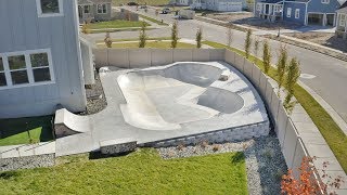 real SKATEPARK in my BACKYARD  backyard tour 2 [upl. by Kare]