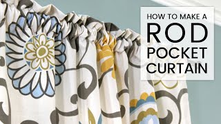 Easy DIY Curtains  How to Make a Rod Pocket Curtain [upl. by Oettam]