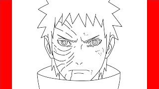 How To Draw Obito Uchiha From Naruto  Step By Step Drawing [upl. by Zendah]