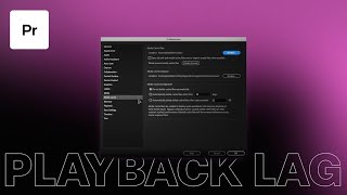 How To Fix Premiere Pro Playback Lag [upl. by Hahcim]