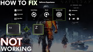 Geforce Experience Alt  Z Overlay Not Working  How to Fix [upl. by Bria]