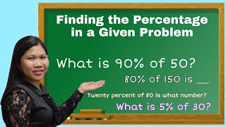 FINDING THE PERCENTAGE IN A GIVEN PROBLEM [upl. by Htomit]