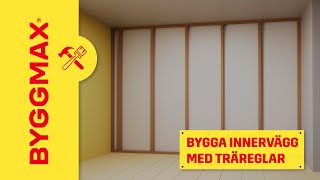 Bygga innervägg med träreglar [upl. by Enitsud291]