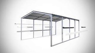 12 x 20 x 7  Grand Carport  Roof Only [upl. by Arianie499]