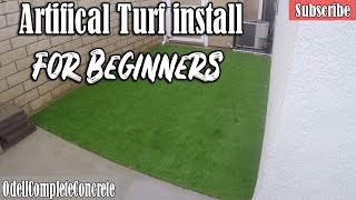 How to Install Artificial Turf for Beginners DIY [upl. by Kasey]