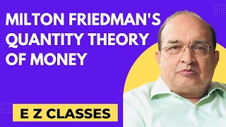 Milton Friedmans Quantity Theory of Money HINDI [upl. by Boar]