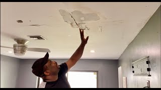 How to repair a water damage ceiling [upl. by Aivad342]