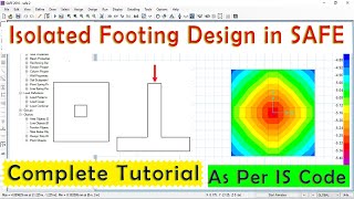 Isolated Footing Design In SAFE  Design Analysis Of Footing  SAFE Tutorial For Foundation Design [upl. by Emerej]