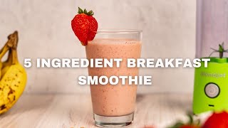 Strawberry Banana Breakfast Smoothie BlendJet Recipe [upl. by Noreg]