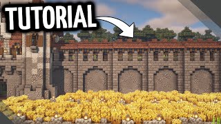 Minecraft How to Build a Castle Walls  Kingdoms  02 TUTORIAL [upl. by Kcirrem]