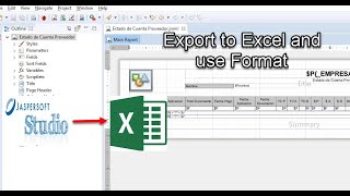 JasperReport Exports to Excel and format [upl. by Brett104]