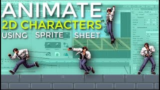 How To Animate 2D Characters Using Sprite Sheet in Unity [upl. by Nerha943]