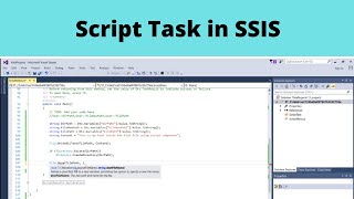 18 Script Task in SSIS  Using script task in SSIS [upl. by Rod208]