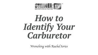 How to Identify your Carburetor [upl. by Ative]