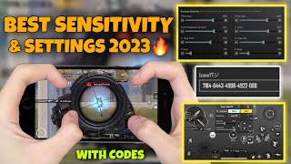 NEW😱BEST SENSITIVITY amp SETTINGS 2023🔥 4 Finger Claw Gyroscope  PUBG MOBILE [upl. by Burch]