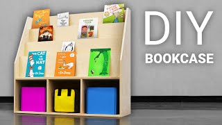 DIY Bookcase for a Kids Room wfree plans [upl. by Ayotyal267]