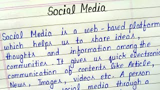 Social Media essay in english  Essay writing on Social Media [upl. by Cindelyn]