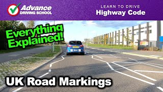 Understanding UK Road Markings  Learn to drive Highway Code [upl. by Holton479]