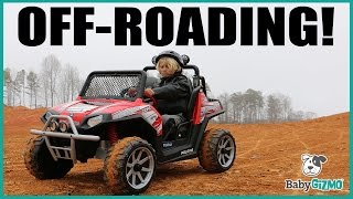 OFFROADING  Peg Perego Polaris Ranger RZR 24 V Kids ATV Review [upl. by Nancie]