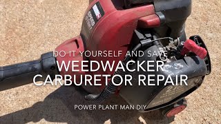 Craftsman Weedwacker trimmer carburetor repair [upl. by Bodwell]