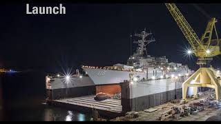 Ingalls Shipbuilding launches DDG 119 [upl. by Acul]