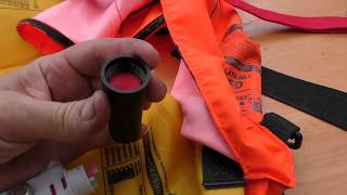 Servicing and rearming an inflatable PFD lifejacket [upl. by Partridge]