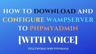 How To Download And Configure Wamp Server To PHPMYADMIN  PHP Tutorials [upl. by Poock]