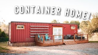 MINIMALIST LIVING 40FT SHIPPING CONTAINER HOME  HOUSE TOUR [upl. by Emilia]