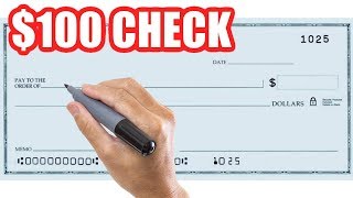 How to Write a Check for 100 Dollars Correctly [upl. by Aivax517]