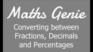 Fractions Decimals and Percentages [upl. by Zellner]