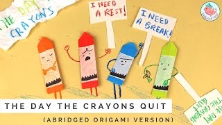 The Day The Crayons Quit by Drew Daywalt amp Oliver Jeffers Animated ReadAloud Origami Version [upl. by Tirrag]