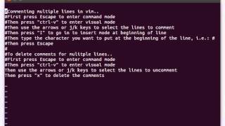 How to commentuncomment multiple lines in VIM editor [upl. by Blodgett754]