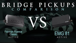 FISHMAN Fluence Classic vs EMG 81  Active Bridge Pickup Guitar Comparison  Demo [upl. by Treblah504]