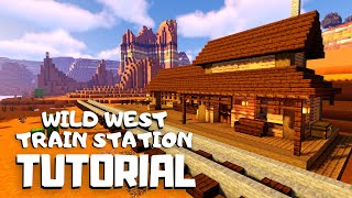 Minecraft How to Build a Wild West Train Station Minecraft Tutorial [upl. by Livesay]