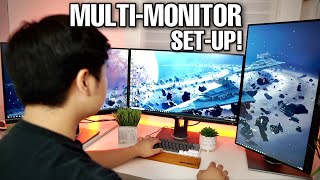 Asus ProArt PA278QV MultiMonitor SetUp [upl. by Lazar]