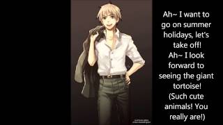 APH  England  Mawaru Chikyuu Rondo FULL English Lyrics [upl. by Elvie]