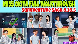 Miss Okita Full Walkthrough Summertime Saga 0205  Miss Okita Complete Storyline [upl. by Adoree]