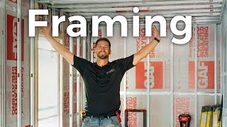 Framing Our DIY SHIPPING CONTAINER Home Step by Step  Ep 4 [upl. by Flavio]