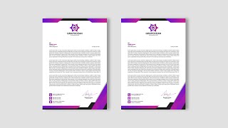 How To Make Professional Letterhead Design  Photoshop Cc Tutorial [upl. by Airasor]