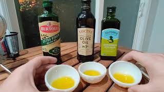 Olive Oil Review  Bertolli vs Lucini vs California Olive Ranch [upl. by Leddy]