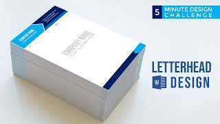 MS Word Letterhead Design Tutorial [upl. by Knoll]