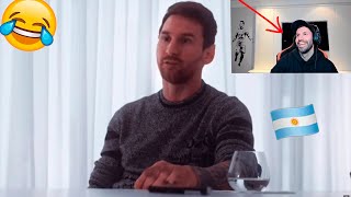 KUN AGUERO REACCIONA A LA PEOR ENTREVISTA DE MESSI [upl. by Zaob]