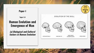 PaperI Topic14a Biological and Cultural factors in Human Evolution Part I [upl. by Arul]