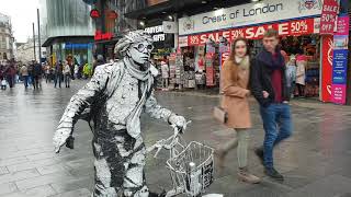 AMAZING Living Human Statue  Street performer  London [upl. by Ainatnas]