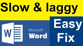 Microsoft word lagging windows 10Fix all problems [upl. by Anafetse]