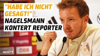 DFBTeam Nagelsmann weist Reporter zurecht [upl. by Duncan]